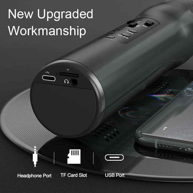 New Original Condenser Wireless Karaoke Player for Home Party KTV Music Singing Recorder Microphone