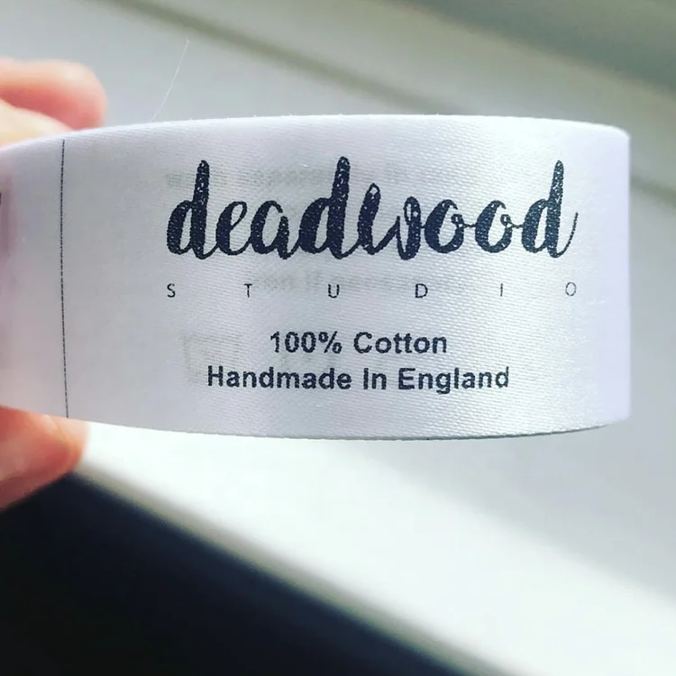 Sewing Custom Logo 100% Polyester Printed Damask Washed Care Contents Labels For Various Types Of Clothing