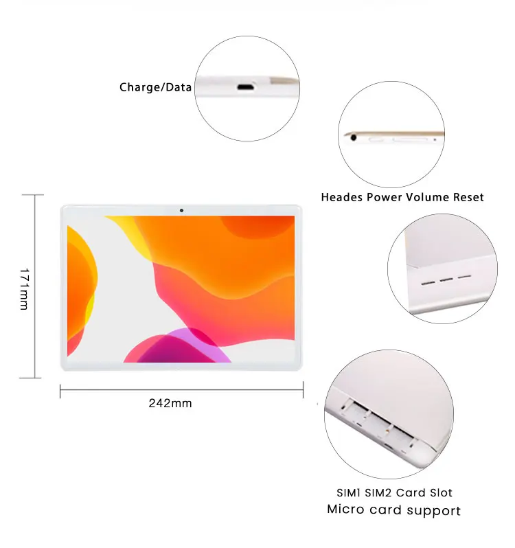 Oem планшет android 10 0 игровой детский 2 4G + 5G двойной wifi четырехъядерный планшетный