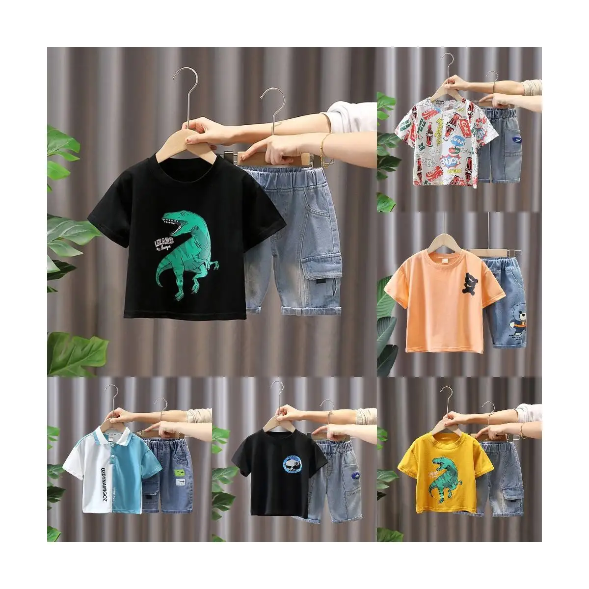 1-5 Years Kids Clothes for Girls Summer Cute Print Shorts Set T-Shirt and Short Pant 2 Piece Outfits Clothing Sets