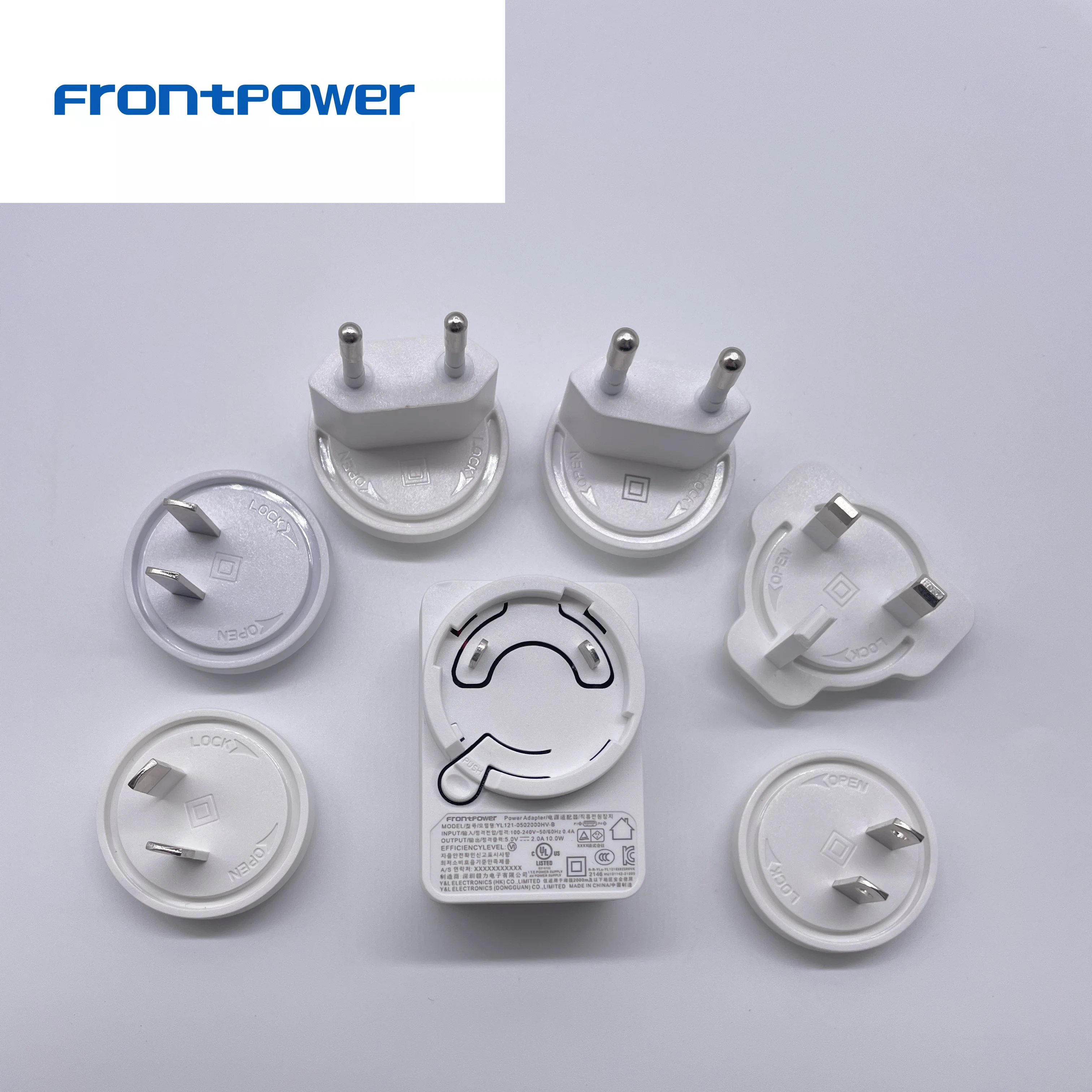 Frontpower 5V2A 5V2.5A 5V3A power adaptor US EU UK AU CCC INDIA KR JP PLUG SMPS USB power adapter with UL CE GS BIS KC cert