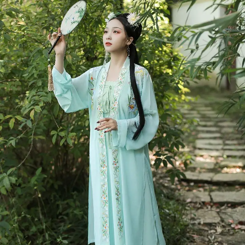 new ancient adults wholesale chiffon fairy Customized embroidered hanfu women