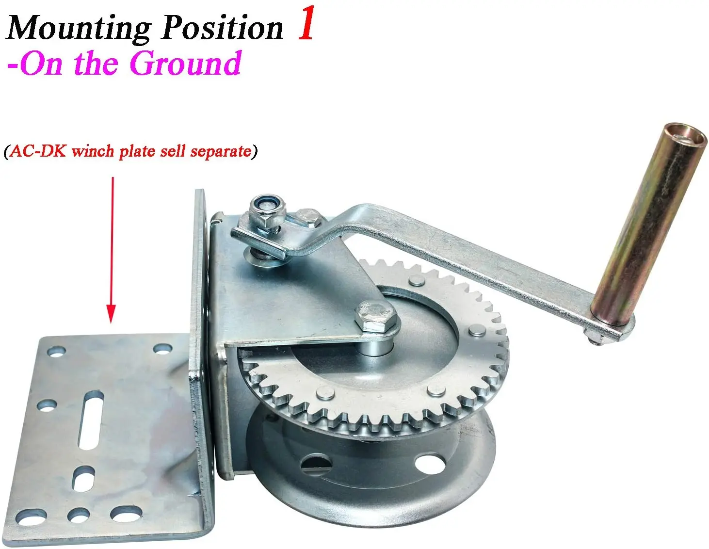 ENJOIN  1600lbs Hand Winch with Cable Manual Winch for Boat Trailer,ATV Hand Winch