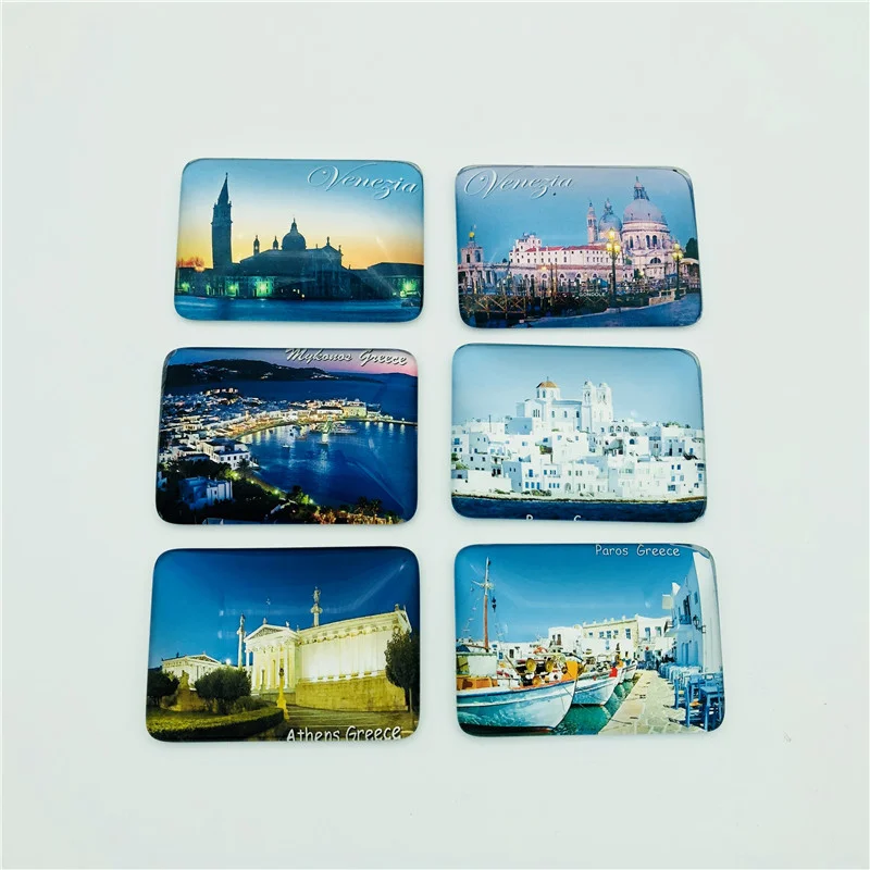 K71 5.2*7.7CM glass fridge customized creative personalized tourist souvenir Acrylic magnet