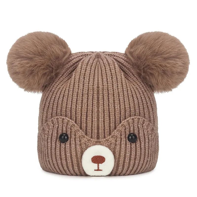 Winter Warm Baby Hat Cute Cold Proof Wool Hat Soft Hat Baby Kids Knit