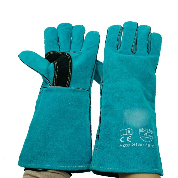 high performance cow leather welding safety gloves with AB grade CE Standard Hot-sale Premium Protective Safety Electric Leather
