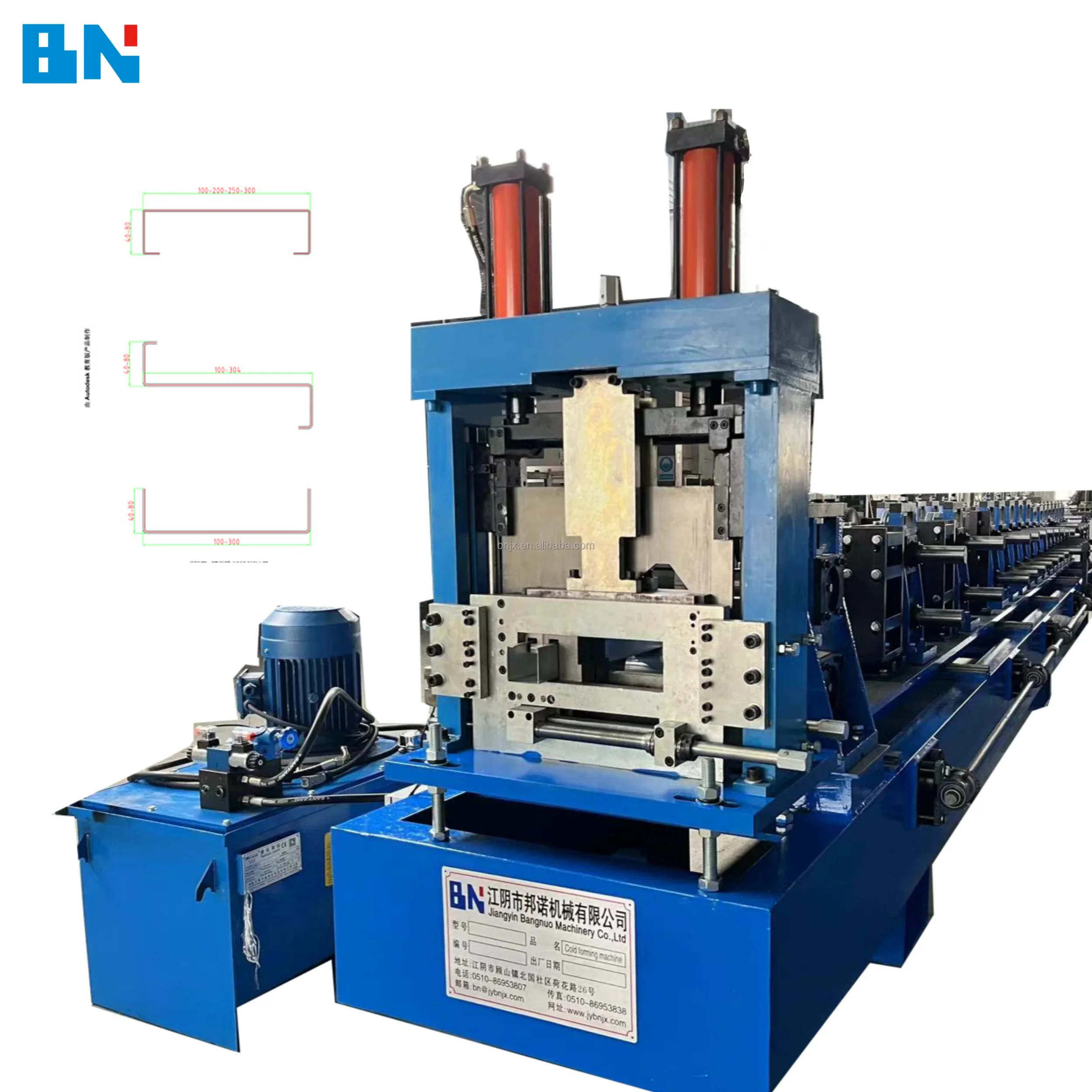 2024 Fast Change Type Cz Purlin Roll Forming Machine For Steel Structure Houses Stud Cold Roller Former Roll Rolforming Machine