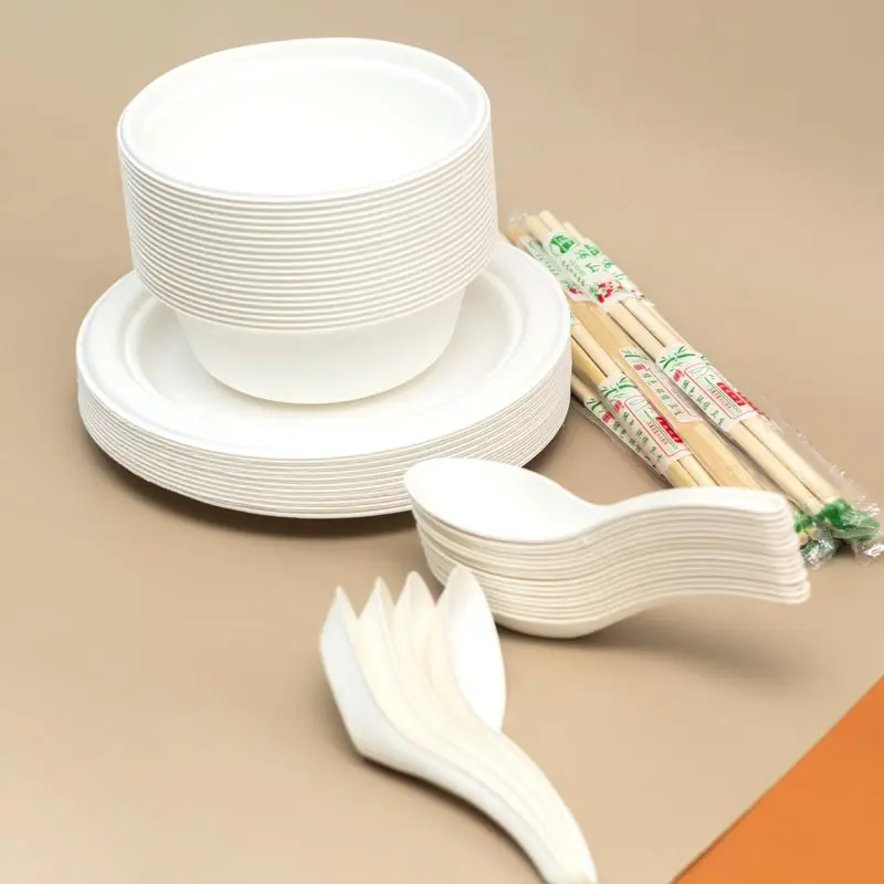 supplier of cheap  dinnerware set disposable cornstarch tableware company