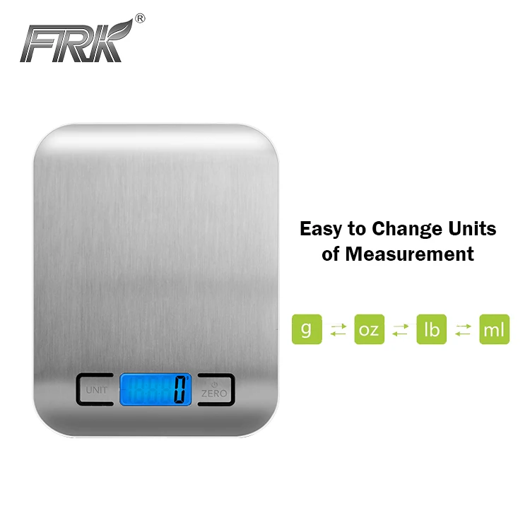 Hot Selling Digital Kitchen Food Scale Stainless Steel Platform with LCD display kitchen weight scale