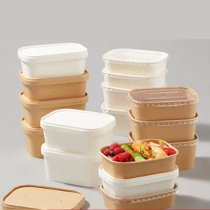 Food Grade Takeaway Box For Pasta Take Out Paper Container Food Grade Paper Boxes Hot Pink