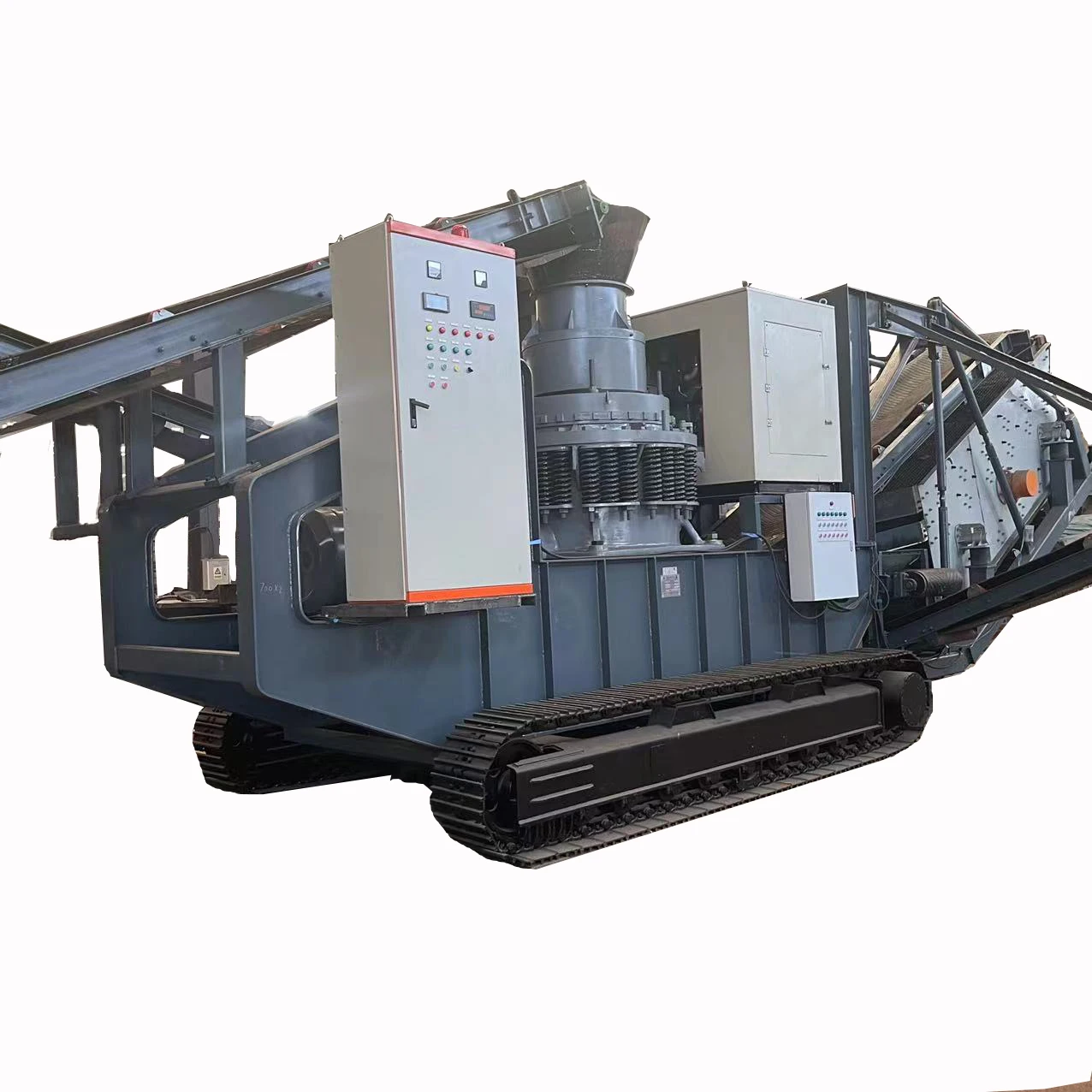 100-200 tph Mobile Hard Stone Cone Crusher Station, Portable Cone Crushing Plant Price