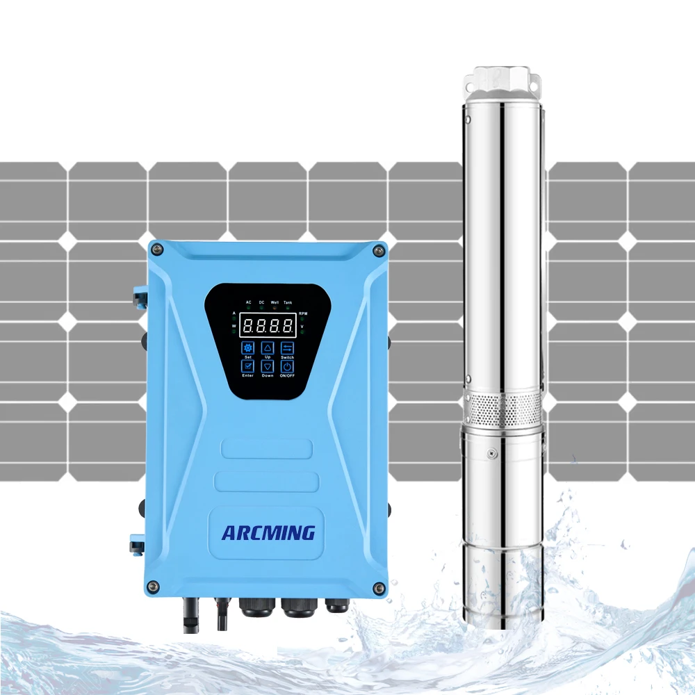 ARP-4-16-114-220-2200 3HP DC Solar Water Pump MPPT centrifugal pump 2.2KW Stainless steel water pump photovoltaic for deep well