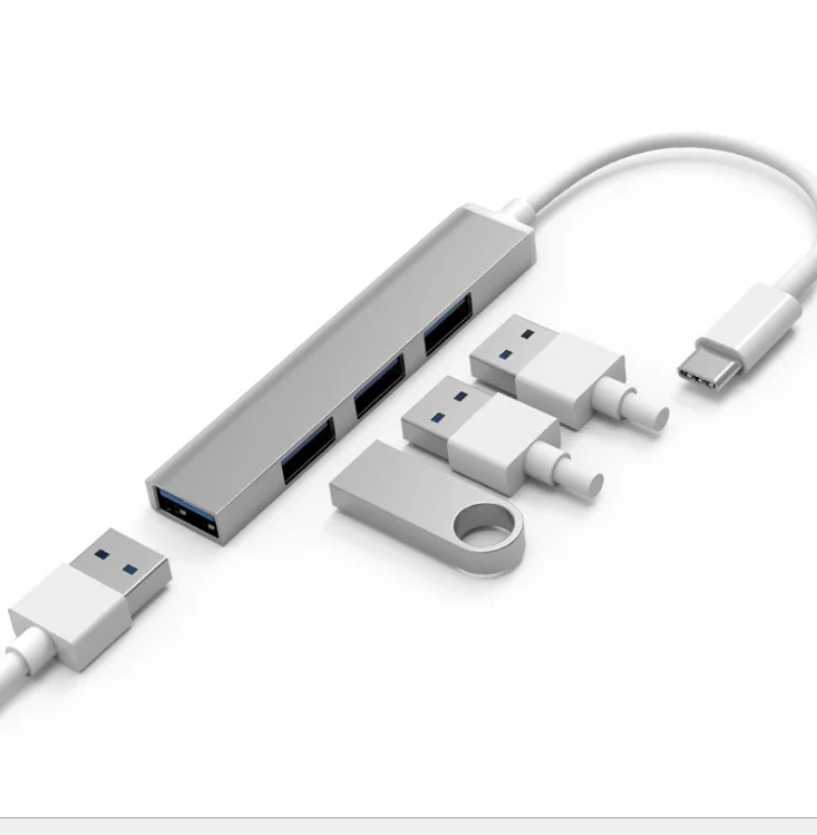 Тип C концентратора 4 порта USB-C USB 3,0 сплиттер преобразователь OTG Кабель-адаптер для Macbook Pro, iMac портативных ПК Аксессуары для ноутбуков