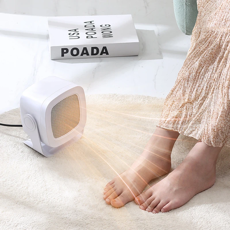 Mini Portable Desktop Personal Adjustable Angle Fast Heating PTC Ceramic Space Air Hot Smart Home Heater For Winter Warm Bedroom