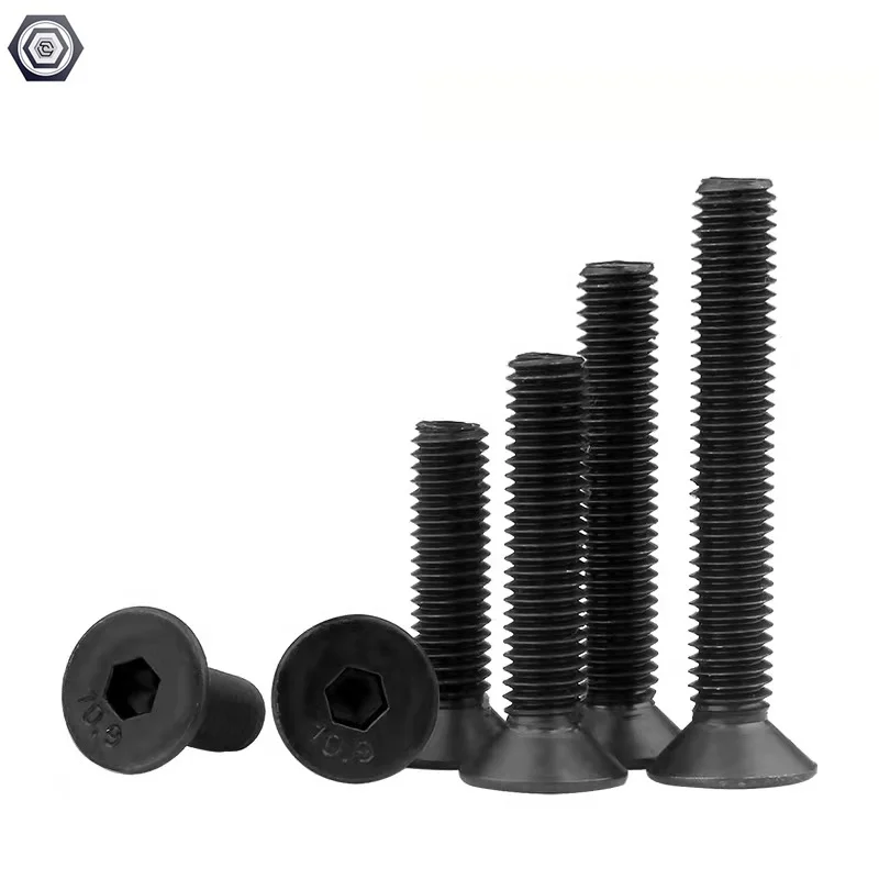 Countersunk Head Screws Grade 10.9 Flat Head Hexagon Socket Bolts DIN7991 allen screw