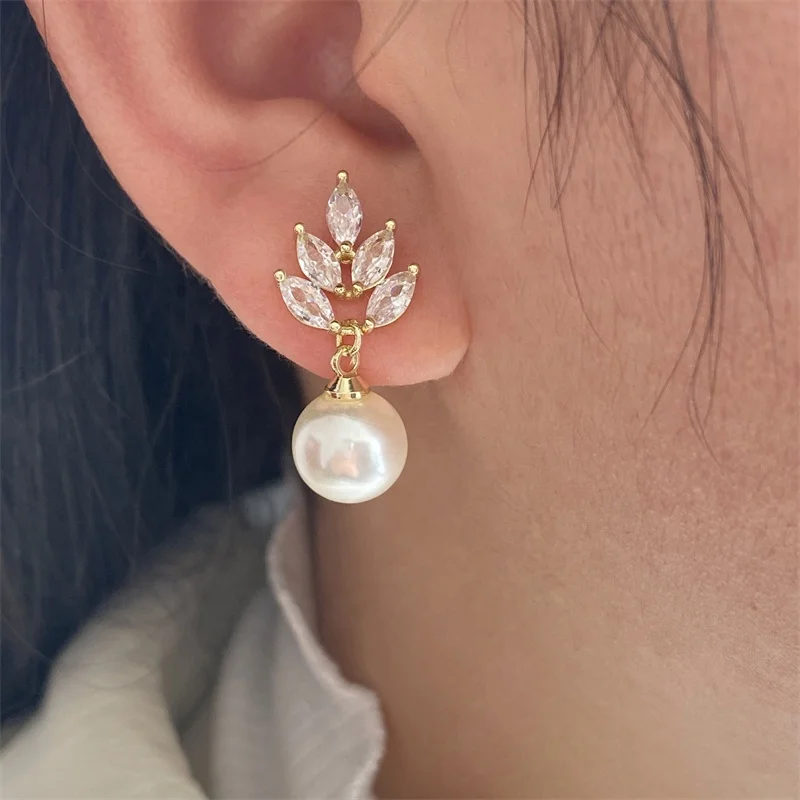 RAKOL EP499 18K Gold Freshwater Pearl Zircon Custom Good Quality Fashion fine Jewelry