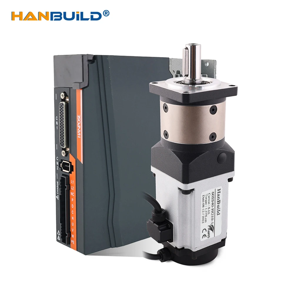 HanBuild servo motor High precision planetary reducer 0.4kw 1.3N.m 60SS40-HG10-1 ASD240 drive gearbox ac Servo Motor drive 400W