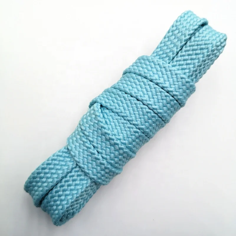 Hot selling multi colored polyester braided flat thick shoe laces