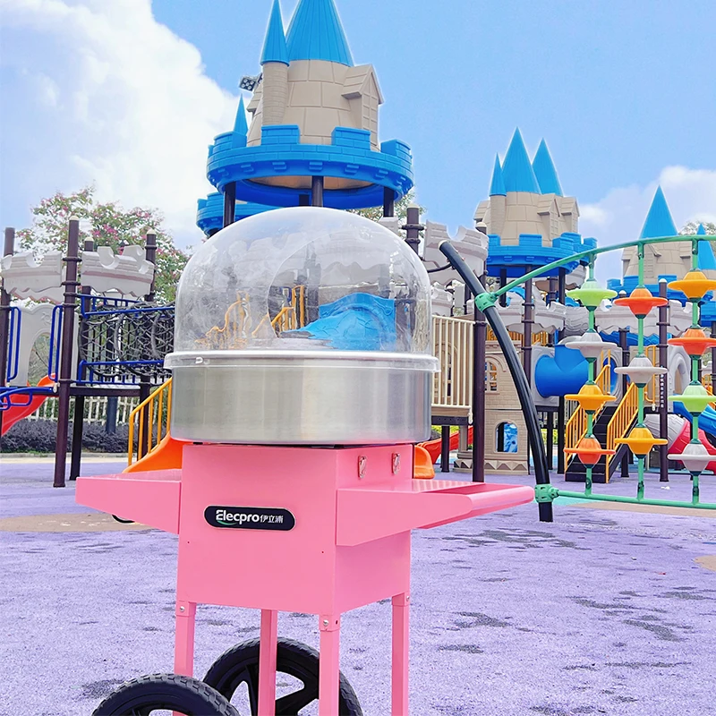 Professional factory 110V 220V 230V 240V Electric Cotton Candy Machine With Car Commercial Cotton Candy  Maker