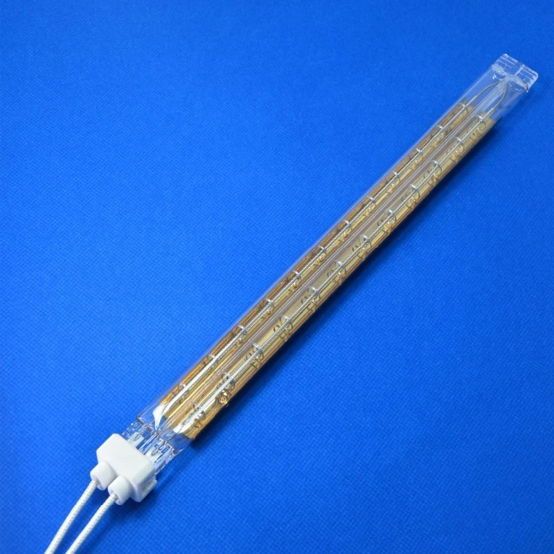 Gold Reflector Double  Quartz Infrared Halogen Heating Lamp Twins Tube IR Lamps 11*23/15*33