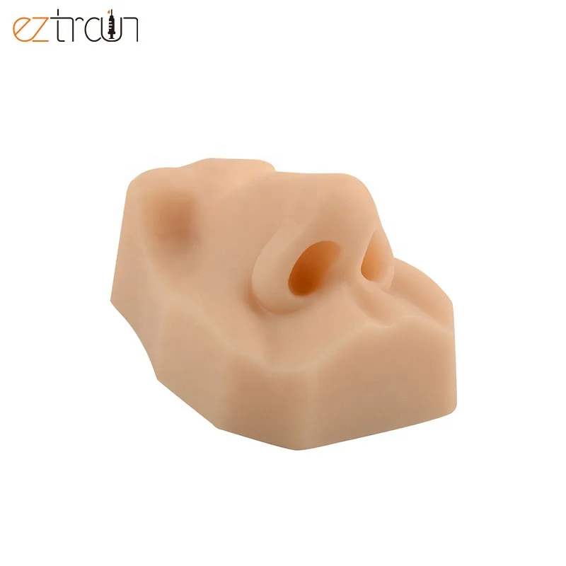 Anatomical Model Silicone Nose Model Suture Pad for Suture Training to Medical Students, Piercing Display