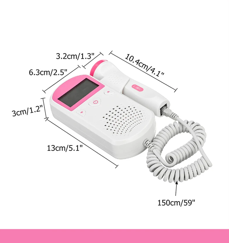 pocket  home Best Selling waterproof baby heartbeat Fetal Doppler monitor
