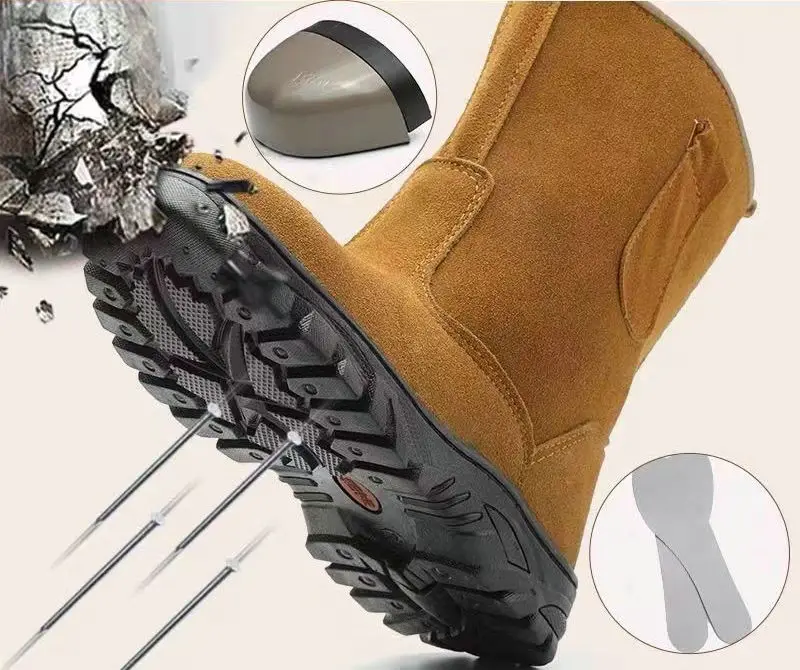 Factory high-quality steel toe safety shoes mechanical industrial work boots tire soles Workman Footwear Protective Safety Boots