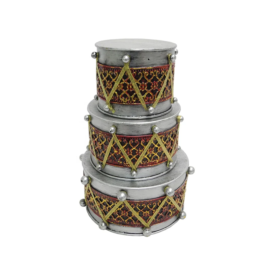 Metal Crafts Three Drums Wholesale Christmas Decorations