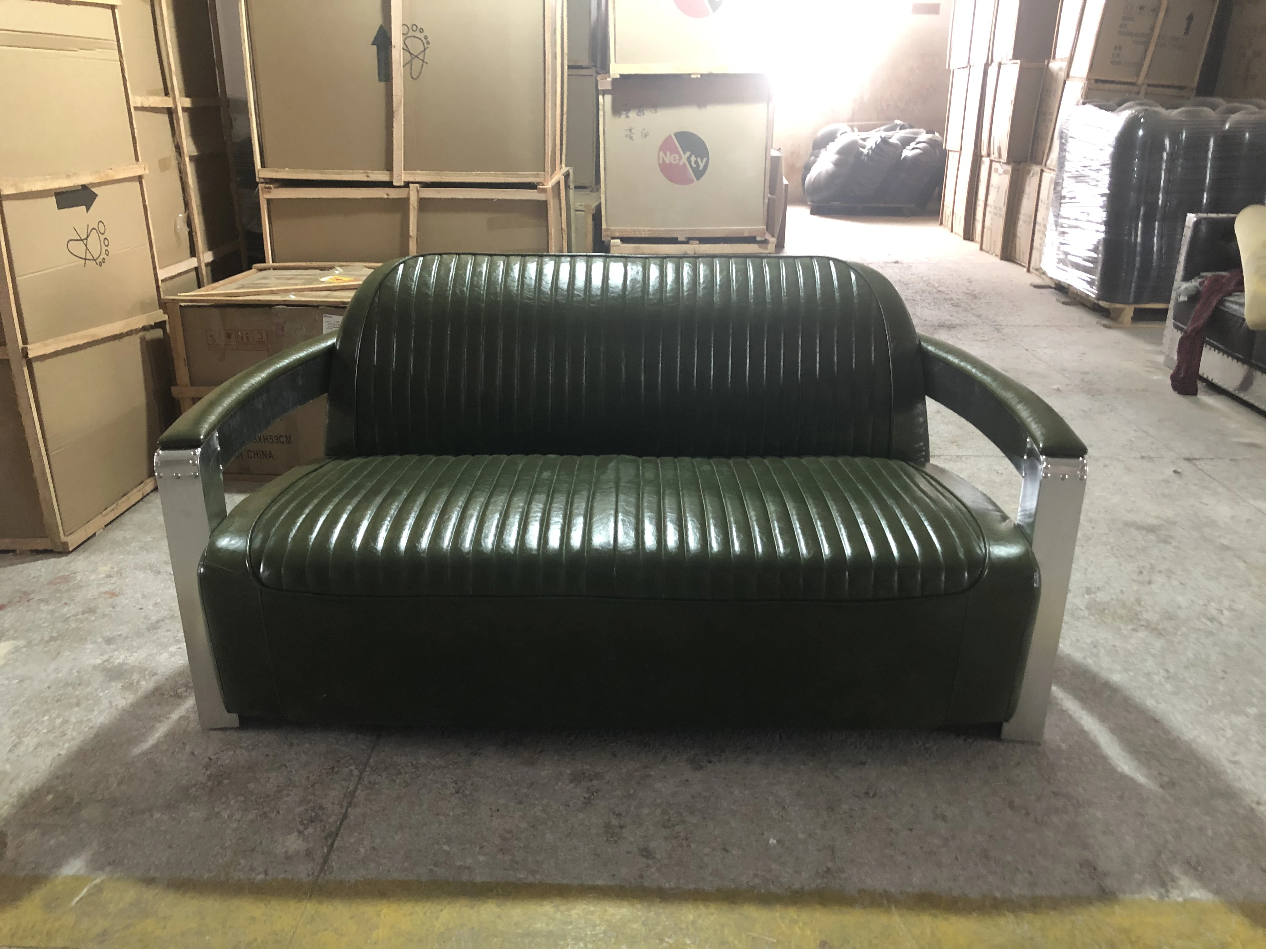 Aviator Retro Industrial Chair Loft Style Chair Living Room 3-seat vintage chaise lounge  retro industrial aviator sofa