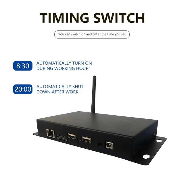 RK3399 advertising player box 4K full HD Android media Box content management 4GB 32GB Advertising Digital Signage Media Player