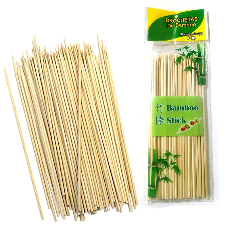 Sharp Point Mao Material Skewers Bamboo Bbq Meat Guangzhou Bamboo Stick Long Disposable Bamboo Sticks