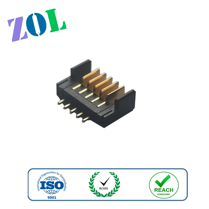 2.0mm pitch 16 pins right angle dip  type male battery connectors with harpoon