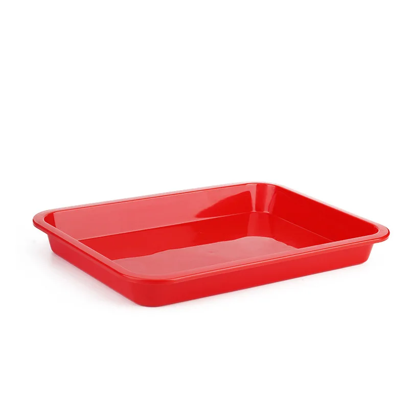Wholesale Cheap 7.5/13/14 inch Red/Blue/White Rectangular PP Plates Plastic Food Serving Tray For Restaurant