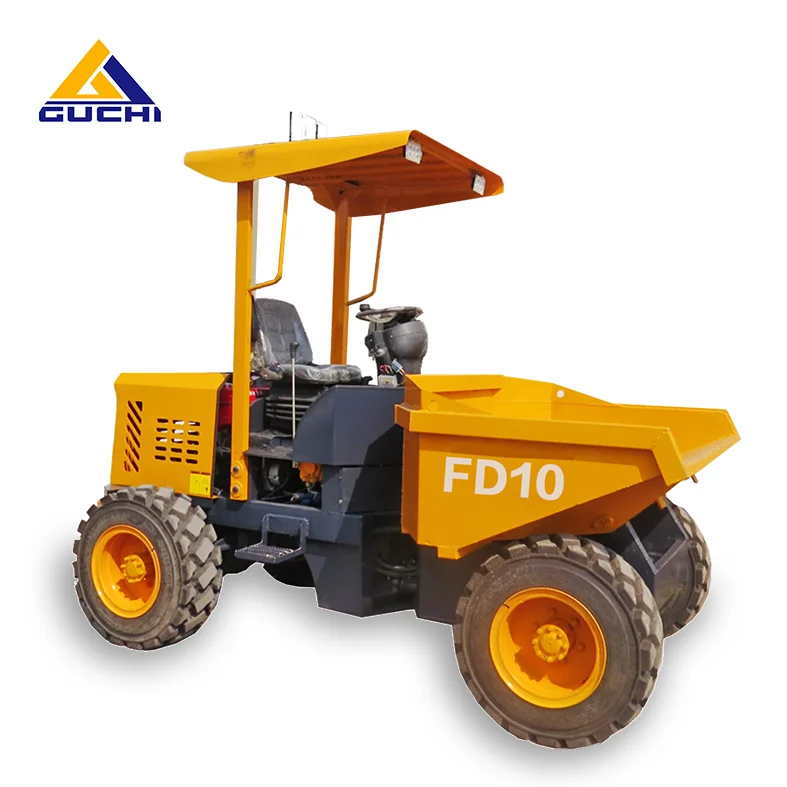 
4 drive 4 wheel diesel mini site dumper,4x4 dump truck project loading truck,Forward tilting dumper FD10 