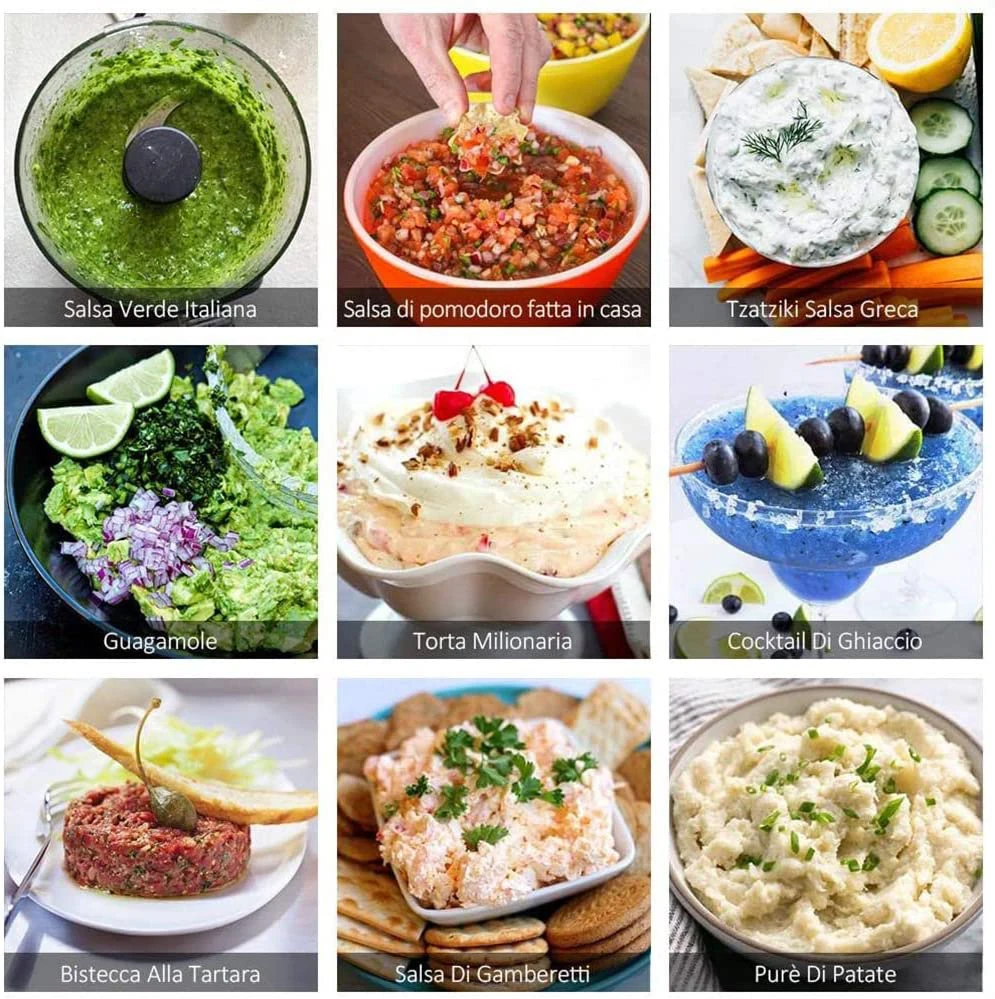 6L Multipurpose Food Processor Meat Grinder Electric 4 Blade Glass Bowl Vegetable Galic Chopper