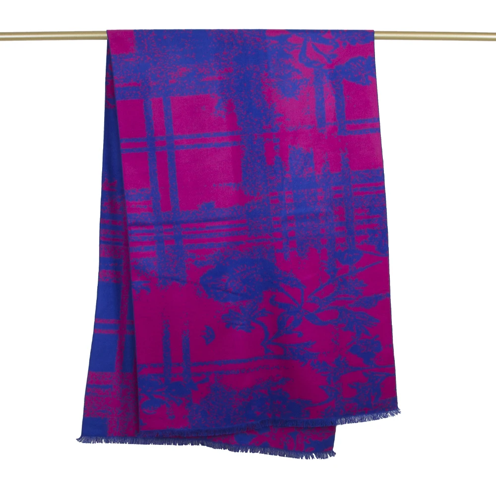 Porostar China Manufacturer Custom Wholesale Floral Luxury Soft Premium Organic Pure Silk Designer Pashmina Shawl Silk