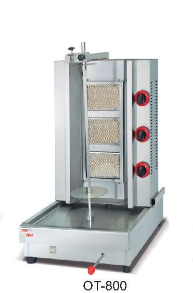Factory Price Commercial  Counter Top Gas Grill 5 Burner Stainless Steel  Shawarma Machine  Kebab Machine