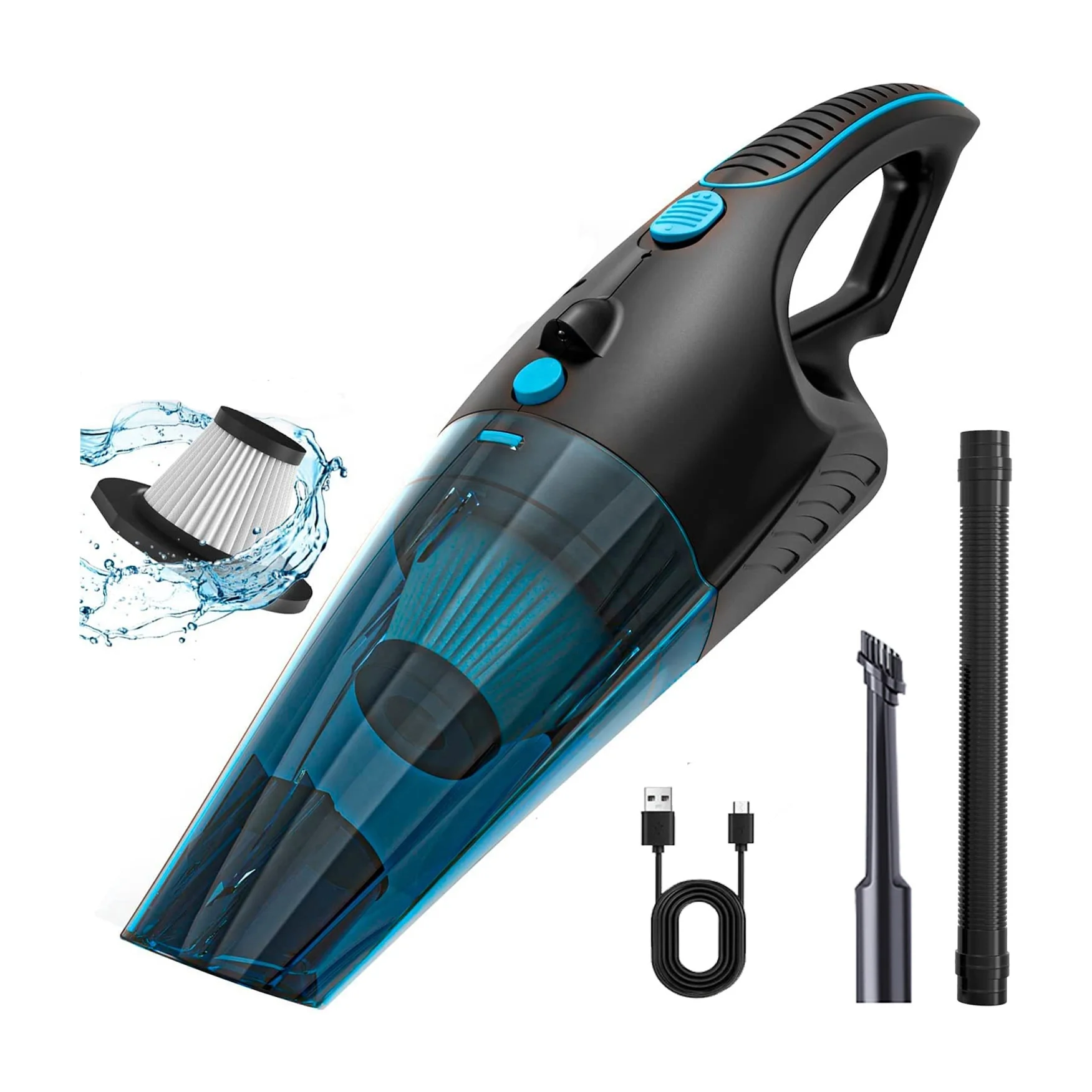 Hot Selling 12V 8kpa Wireless Portable Vacuum Cleaner for Car