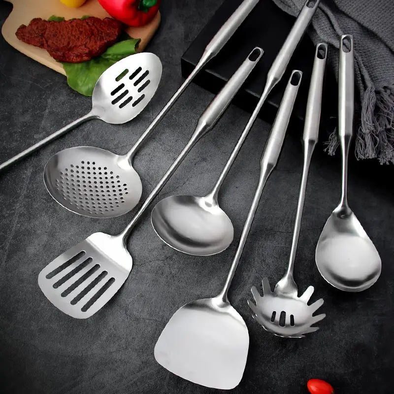 Metal Cooking Chef Essentials Kitchen Basis Egg Fish Turner Flipper Spatula Set Stainless Steel Home Kitchen Gadgets