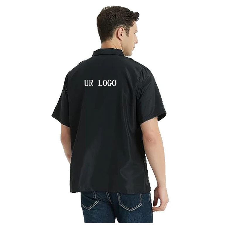 Custom Logo Stylist Polyester Waterproof Antistatic Pet Beauty Barber Jacket Uniform Hairstylist Smock