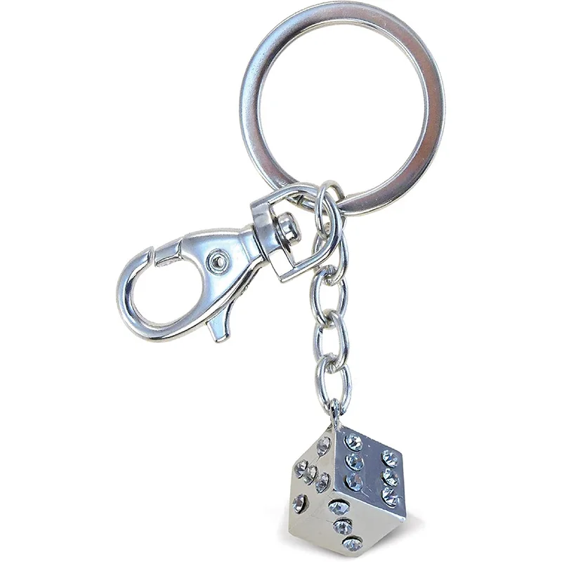 Rhinestones Fashionable Stylish Metal Alloy Durable Key Ring Bling Crystal Accessory With Clasp For Key Chain