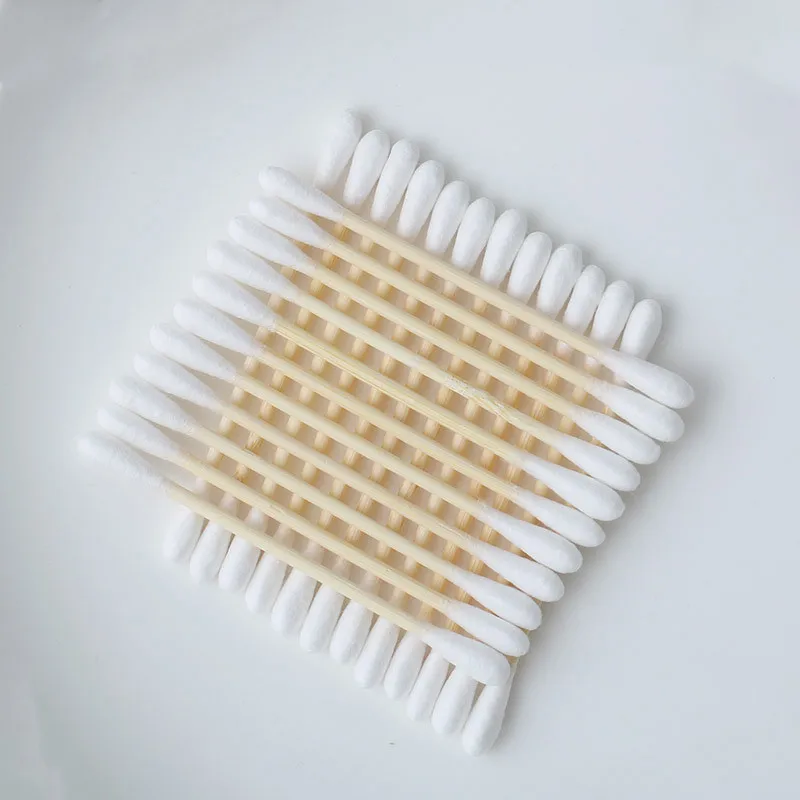 10pcs Factory Manufacturer Disposable Cotton Swab Double Head Facial Cosmetic Cotton Bud