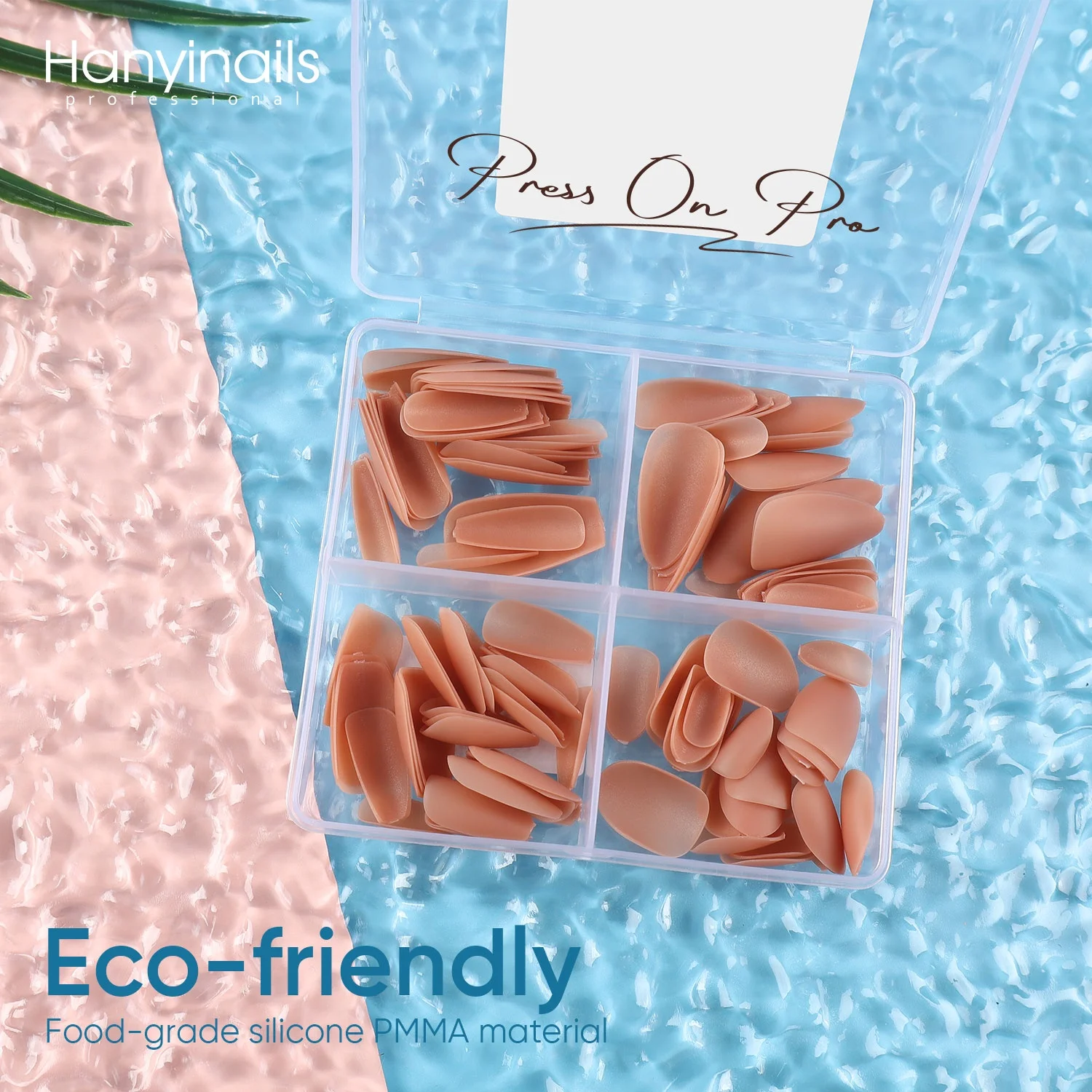 Hanyinails OEM Supplies Nail Beauty High Quality kit nails gel x tips coffin designed press on nails with packaging box