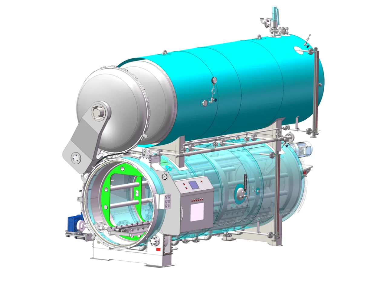 water immersion rotary retort machine for evaporated milk