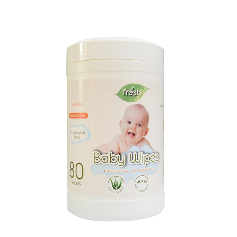 100% Bamboo Natural Fabric Biodegradable baby wet wipes organic baby wipes/freshable Face Tissues
