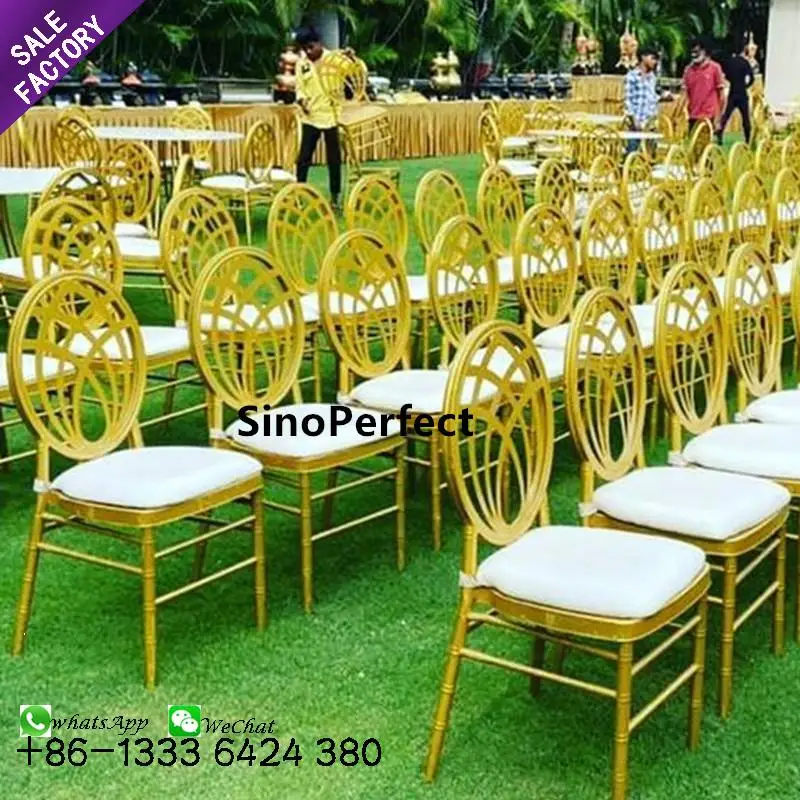 High Quality Hot Sale Modern Design Metal Banquet Party Chairs Luxury Event Chairs For Wedding Reception