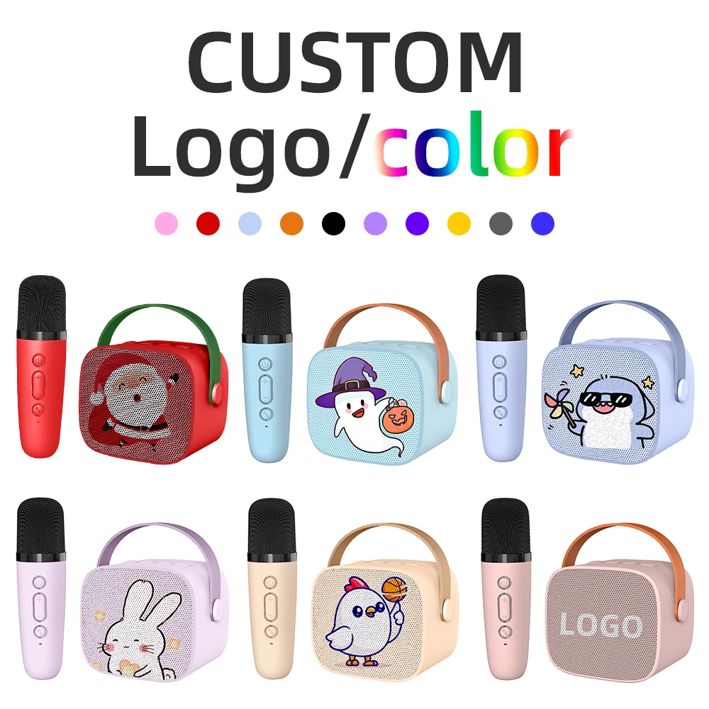 Bluetooth small mini wireless portable  stereo bt led light  speaker system originais commicrophone dinamic karoake nyne vibe