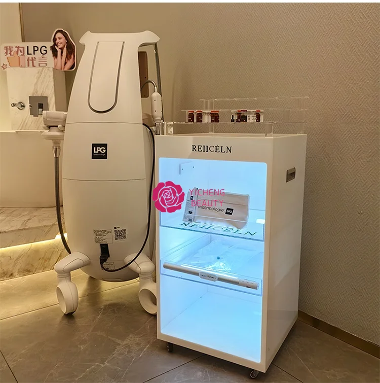 Yicheng Beauty New Arrival Custom logo Skin Management Trolley Cart Display Rack Salon Storage With High Quality
