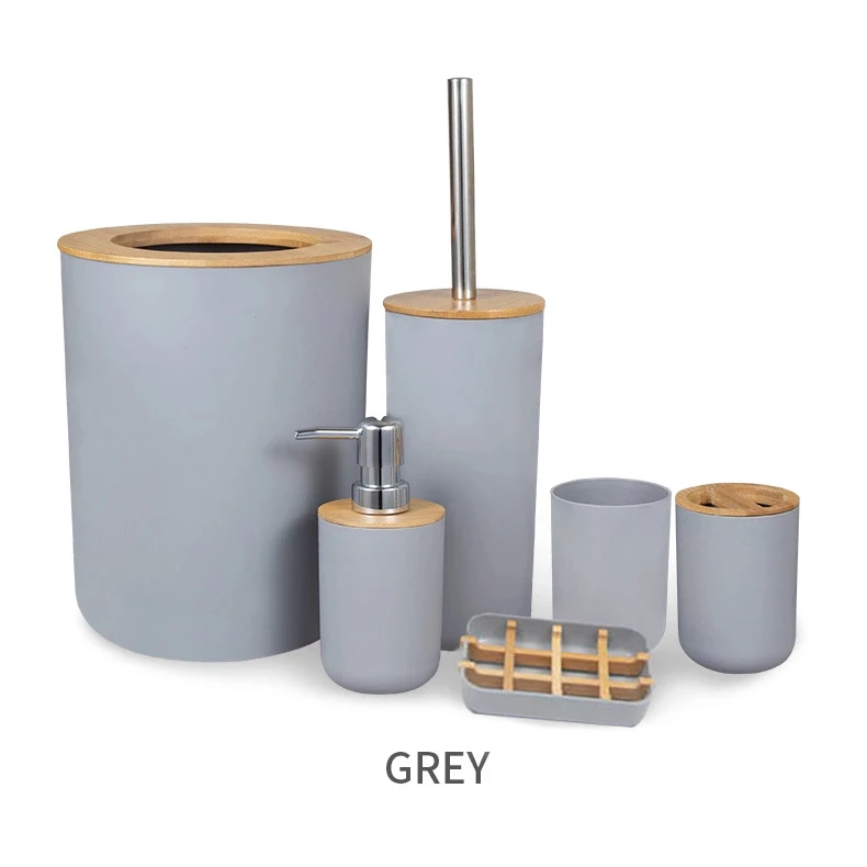 
Bathroom Accessories Sets,6 Pieces Lotion Dispenser,Toothbrush Holder,Tumblers,Soap Dish 