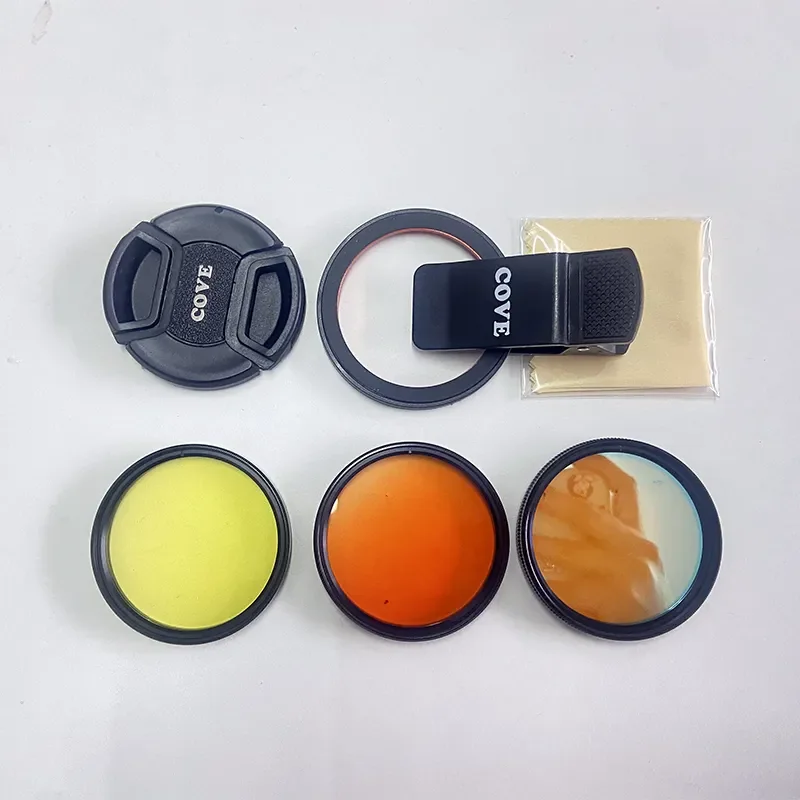 Apexel Smartphone Camera Clip 37mm Red Yellow Color Nd32 Cpl Star Phone Lens Filter 7 In 1 Gradient Filter Kit
